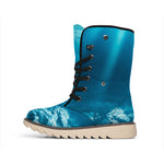 Ocean Underwater Print Winter Boots