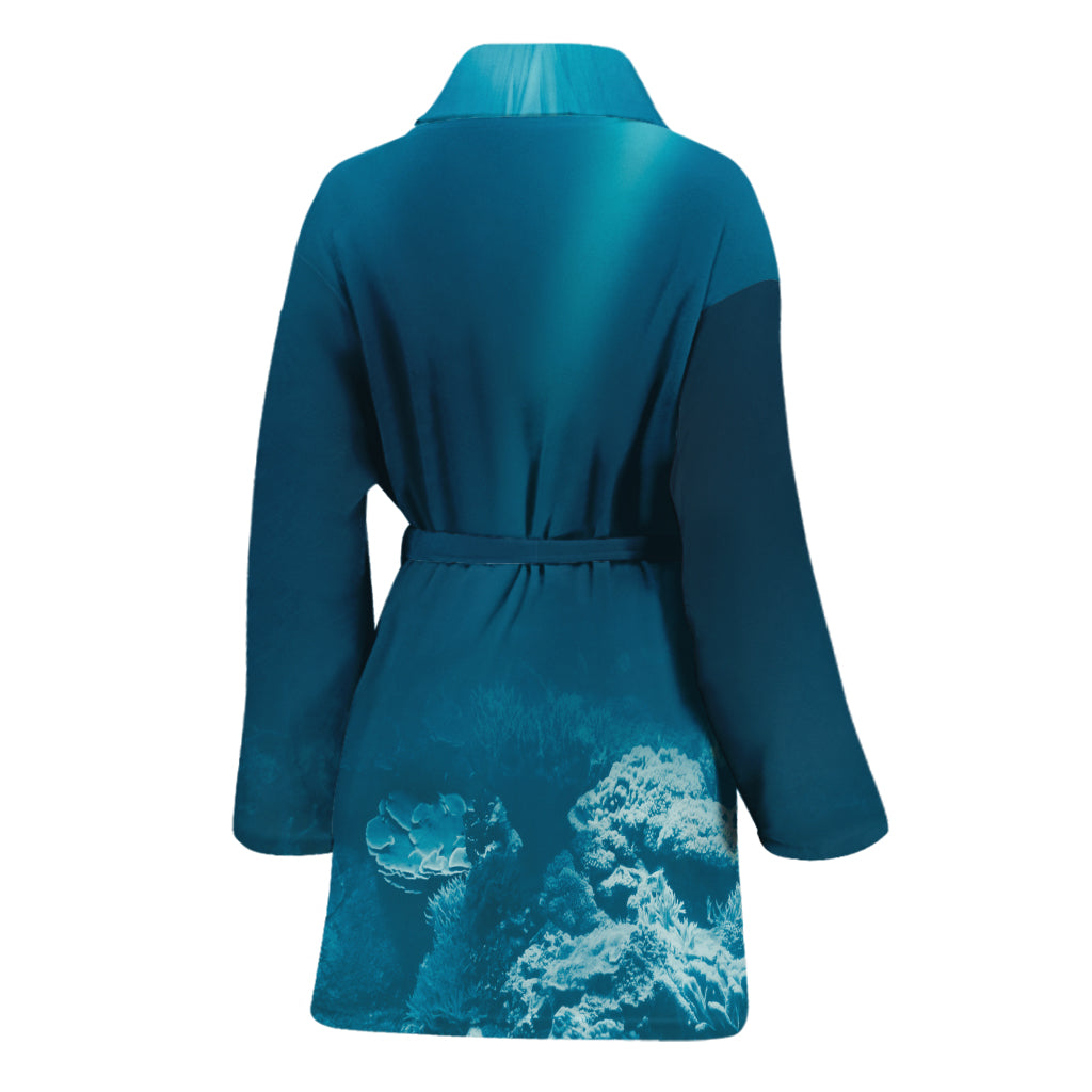 Ocean Underwater Print Women's Bathrobe