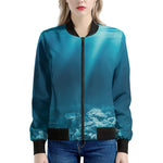 Ocean Underwater Print Women's Bomber Jacket