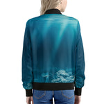 Ocean Underwater Print Women's Bomber Jacket