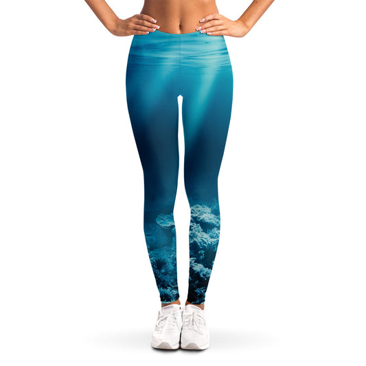 Ocean Underwater Print Women's Leggings