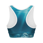 Ocean Underwater Print Women's Sports Bra