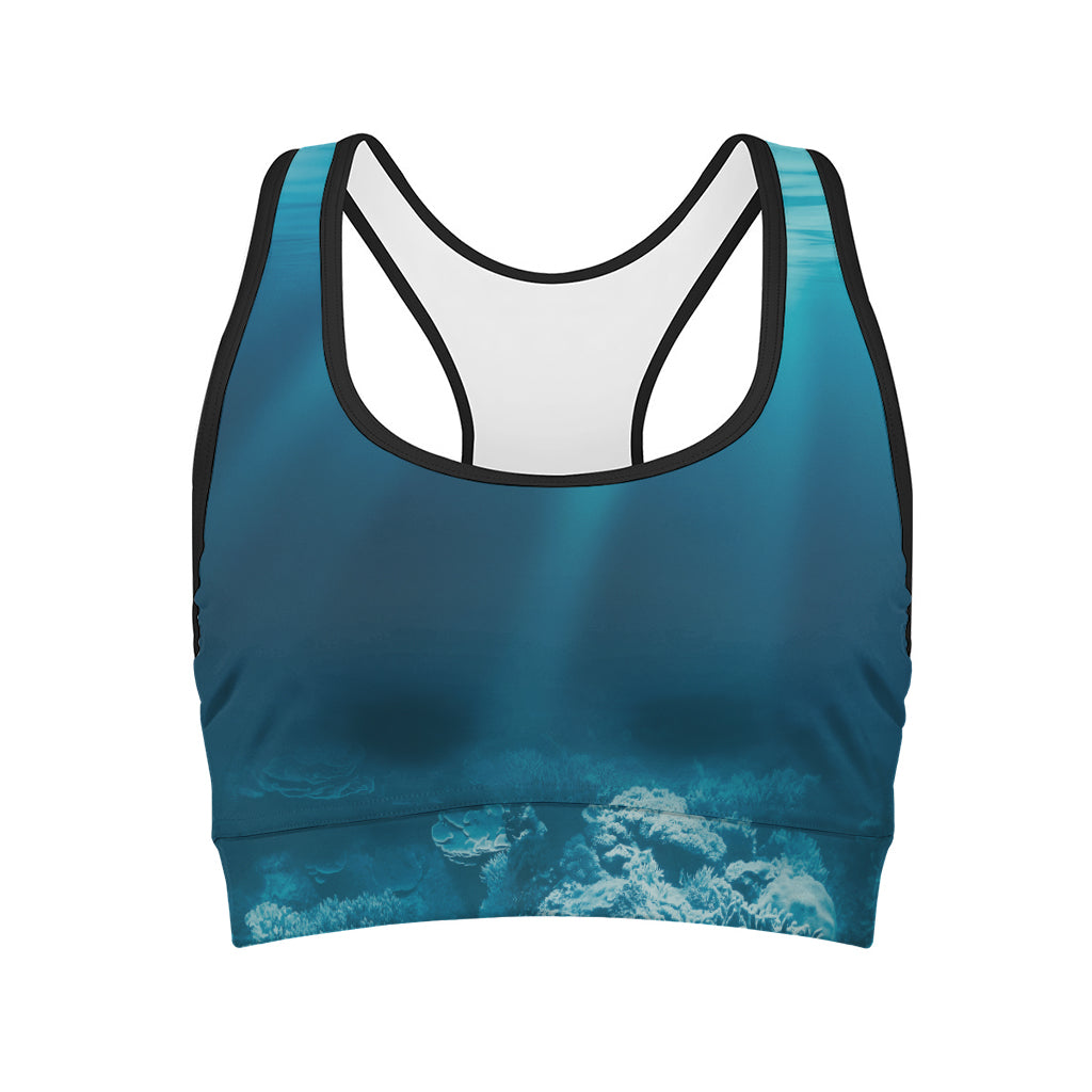Ocean Underwater Print Women's Sports Bra