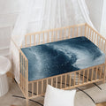 Ocean Wave Print Baby Crib Sheet