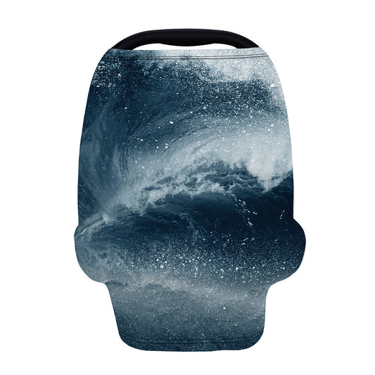 Ocean Wave Print Baby Seat Cover