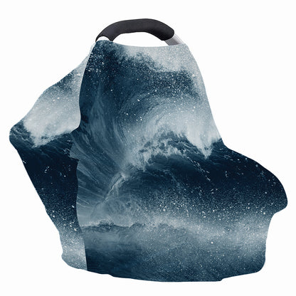Ocean Wave Print Baby Seat Cover