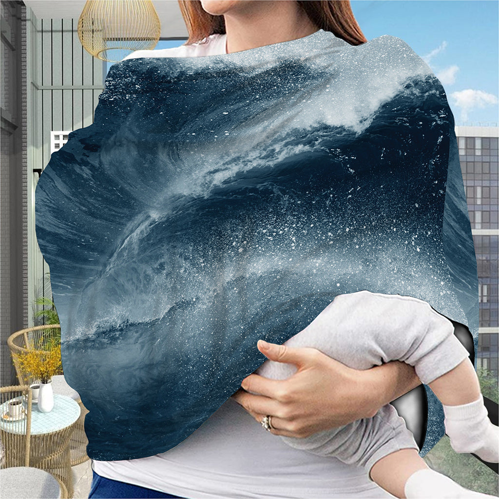 Ocean Wave Print Baby Seat Cover