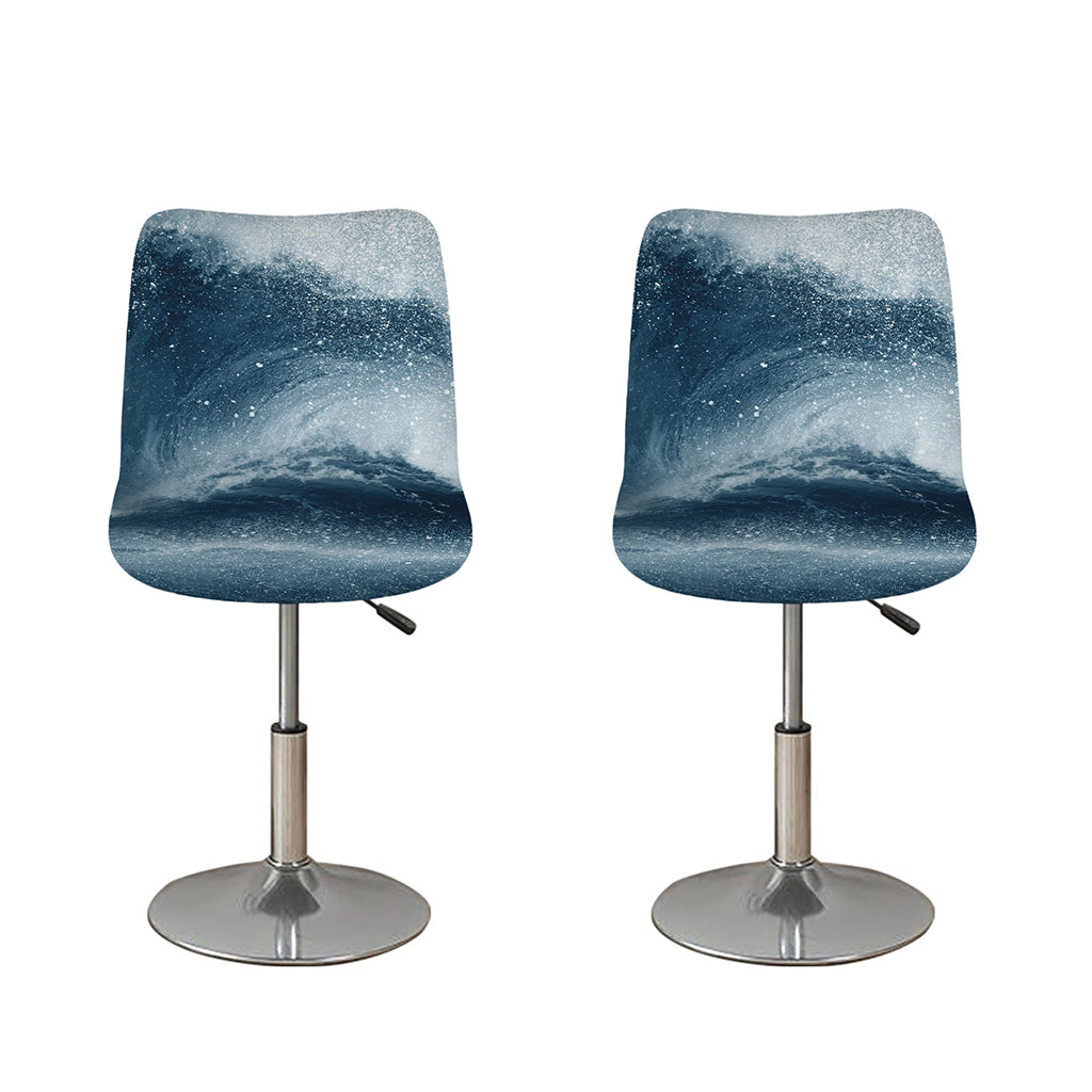 Ocean Wave Print Bar Stool Covers