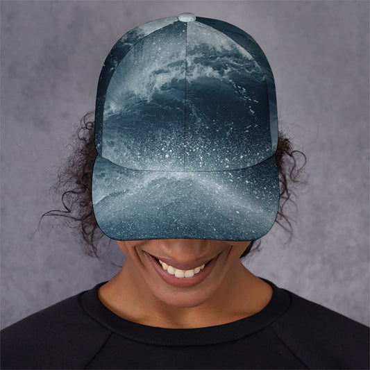 Ocean Wave Print Baseball Cap