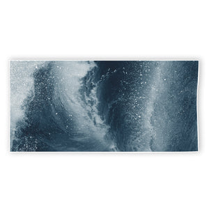 Ocean Wave Print Beach Towel