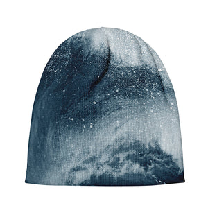 Ocean Wave Print Beanie