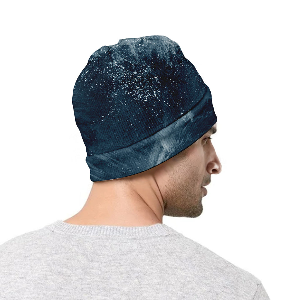 Ocean Wave Print Beanie