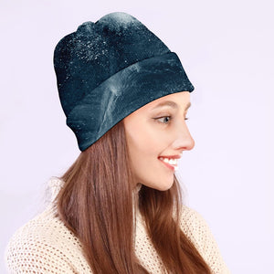 Ocean Wave Print Beanie