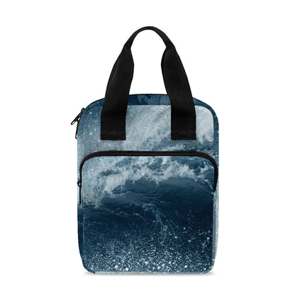 Ocean Wave Print Bible Tote Bag
