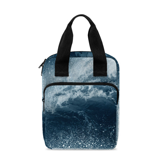 Ocean Wave Print Bible Tote Bag