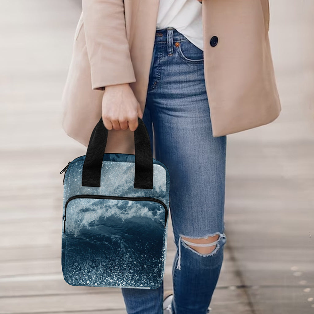 Ocean Wave Print Bible Tote Bag