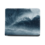 Ocean Wave Print Bifold Wallet