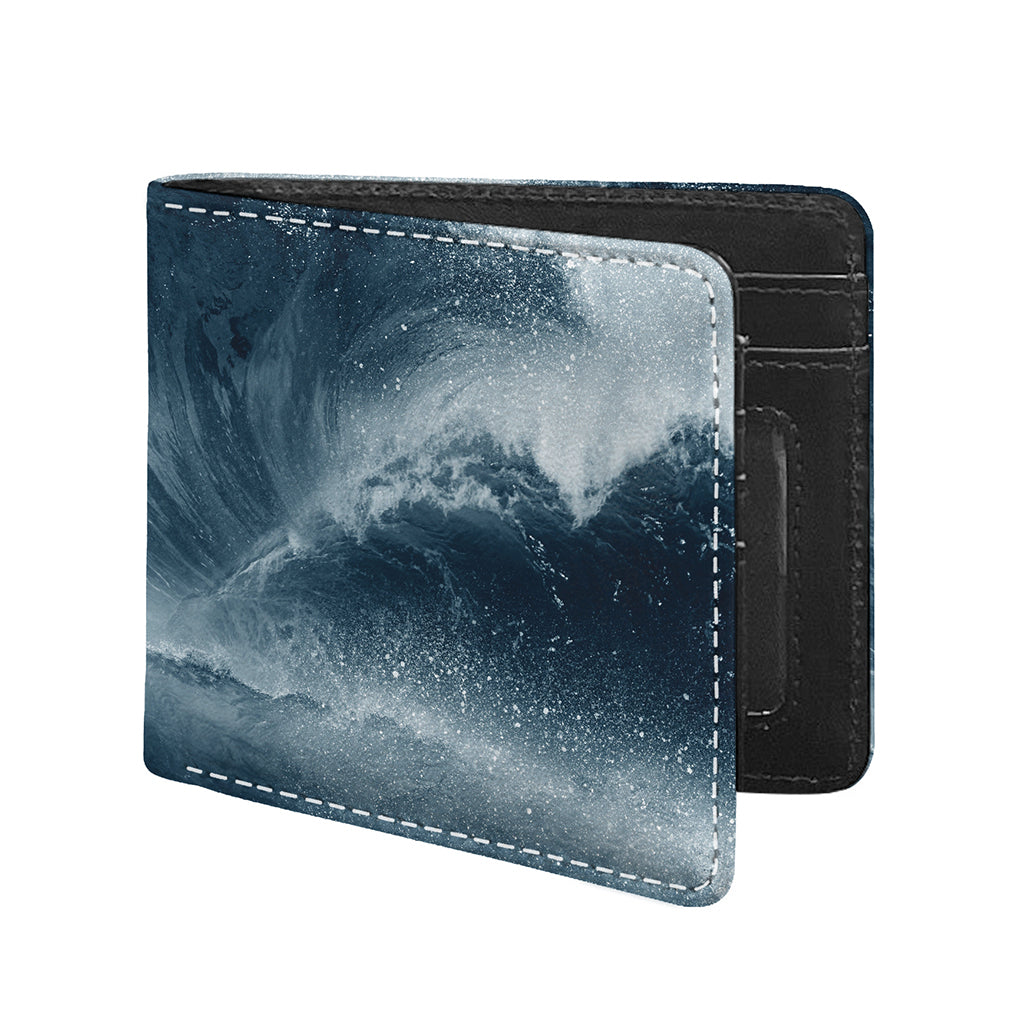 Ocean Wave Print Bifold Wallet