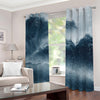 Ocean Wave Print Blackout Grommet Curtains