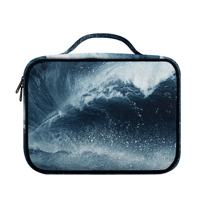Ocean Wave Print Briefcase Bible Bag