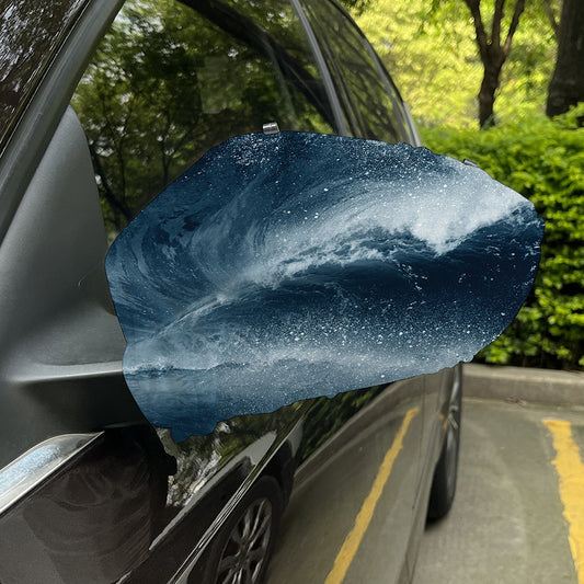 Ocean Wave Print Car Side Mirror Covers