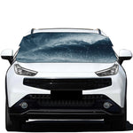 Ocean Wave Print Car Windshield Snow Cover