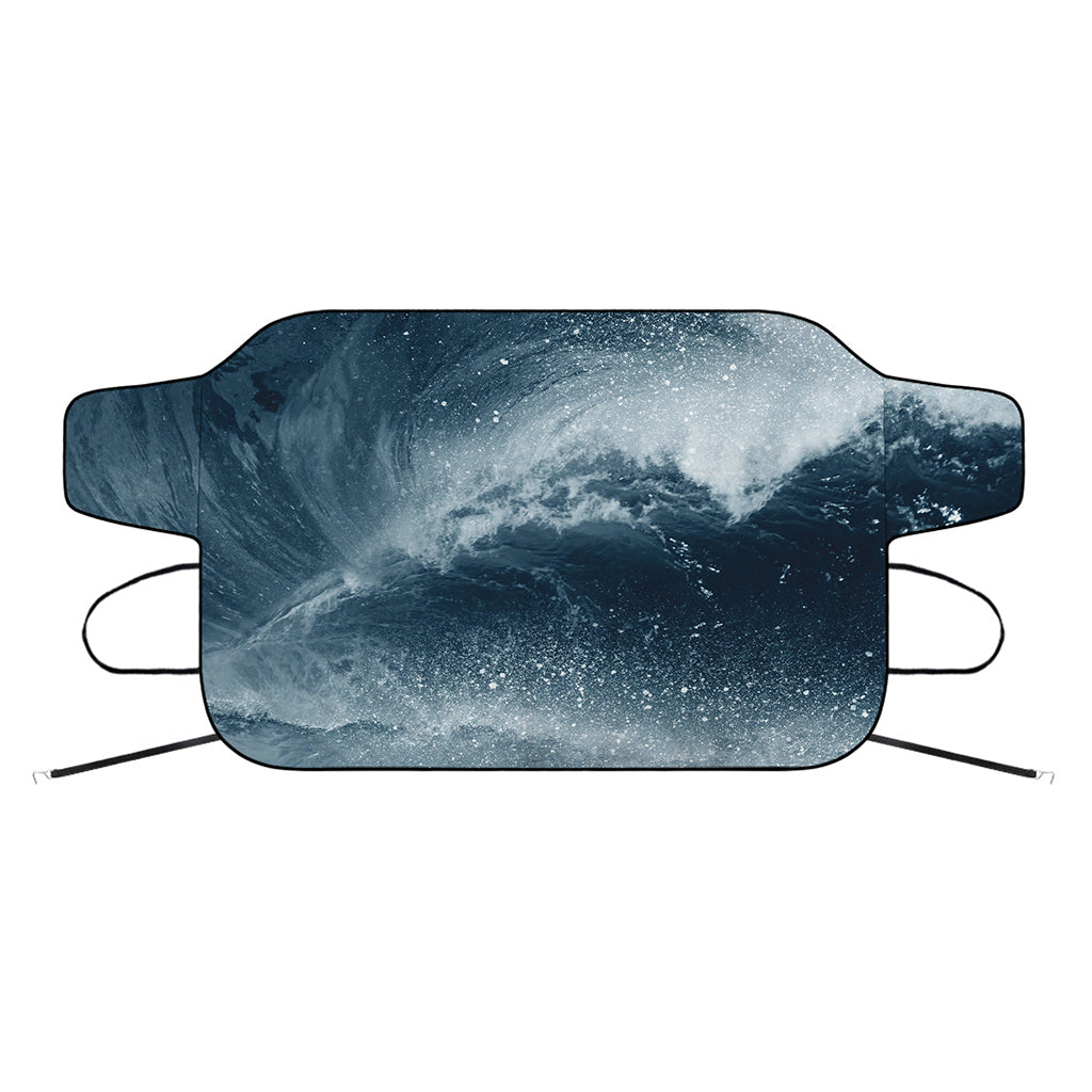 Ocean Wave Print Car Windshield Snow Cover