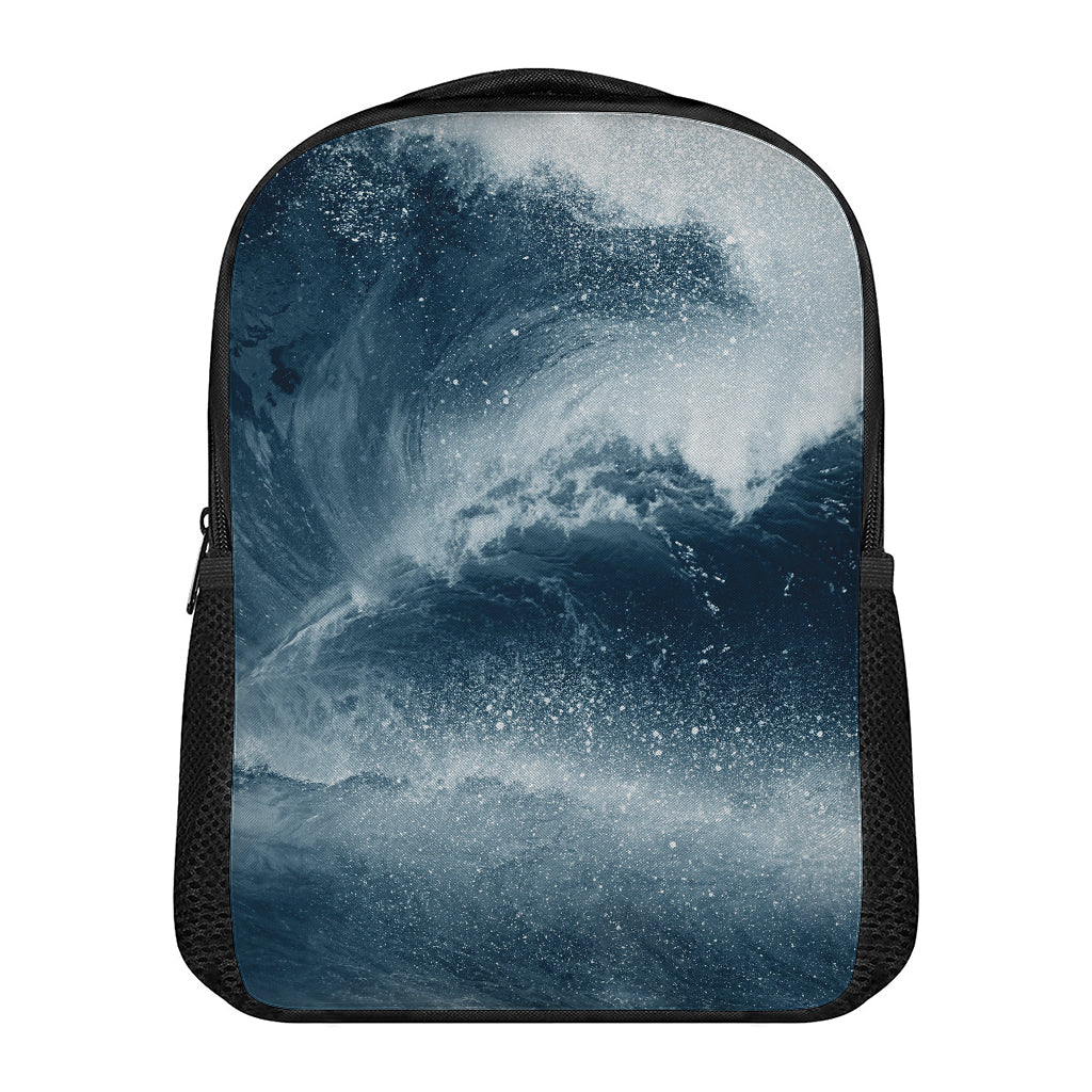 Ocean Wave Print Casual Backpack