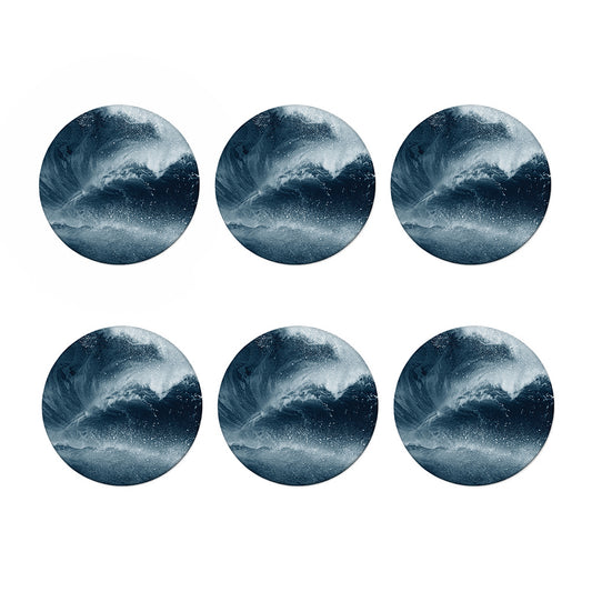 Ocean Wave Print Coaster Set