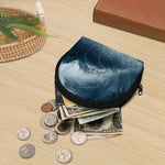 Ocean Wave Print Coin Purse