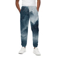 Ocean Wave Print Cotton Sweatpants