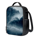 Ocean Wave Print Crossbody Lunch Bag
