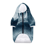 Ocean Wave Print Dog Zip Up Hoodie