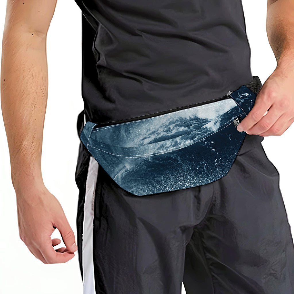 Ocean Wave Print Fanny Pack