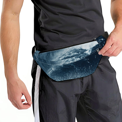Ocean Wave Print Fanny Pack
