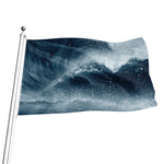 Ocean Wave Print Flag
