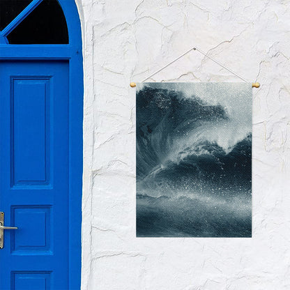 Ocean Wave Print Garden Flag