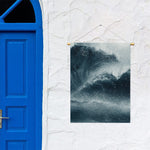 Ocean Wave Print Garden Flag