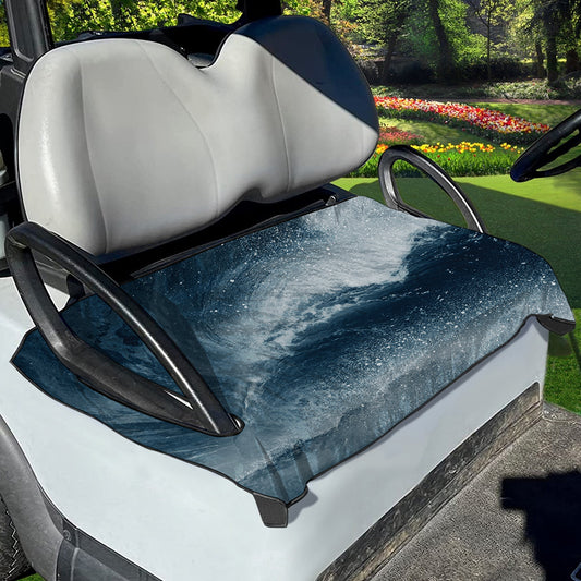 Ocean Wave Print Golf Cart Seat Cover