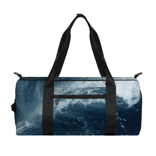 Ocean Wave Print Gym Bag