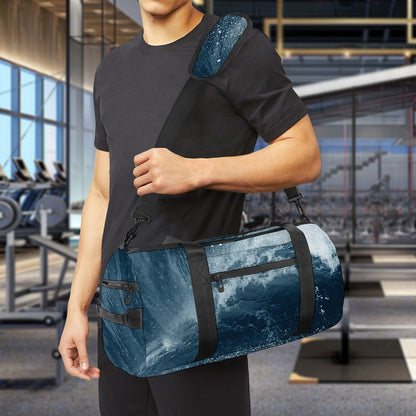 Ocean Wave Print Gym Bag