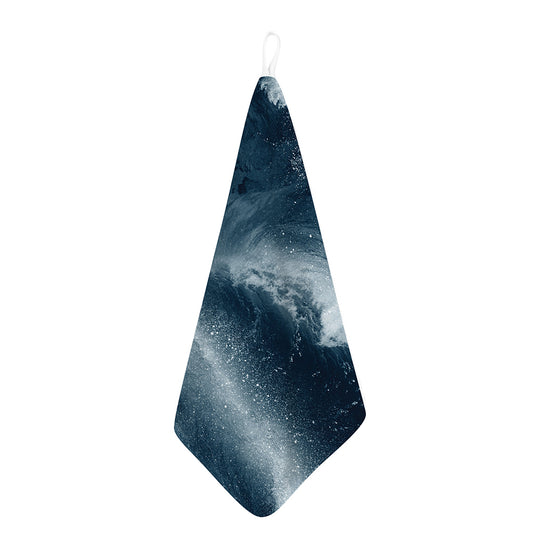 Ocean Wave Print Hand Towel