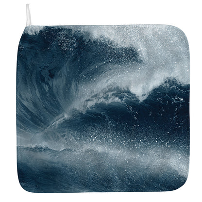 Ocean Wave Print Hand Towel