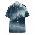 Ocean Wave Print Hawaiian Shirt