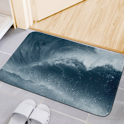 Ocean Wave Print Indoor Door Mat