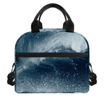 Ocean Wave Print Insulated Lunch Bag