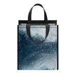 Ocean Wave Print Insulated Lunch Tote