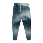 Ocean Wave Print Jogger Pants