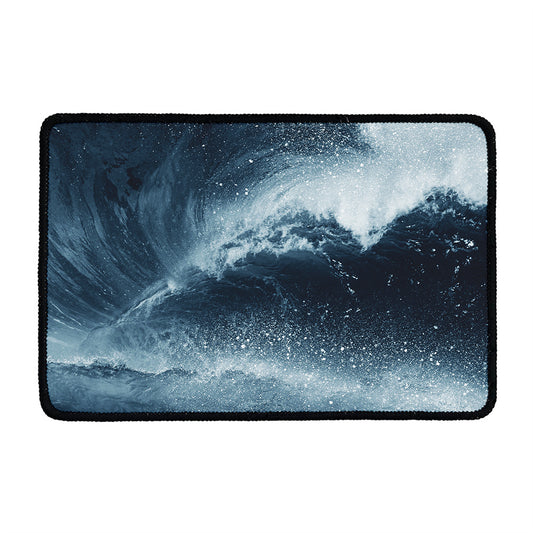 Ocean Wave Print Kitchen Mat