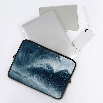 Ocean Wave Print Laptop Sleeve